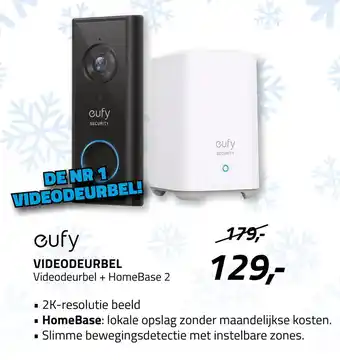 Obbink Eufy Videodeurbel + HomeBase 2 aanbieding