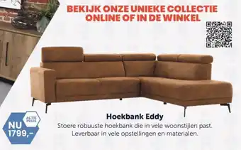 Poppeliers Meubelen Hoekbank Eddy aanbieding