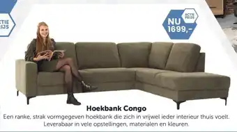 Poppeliers Meubelen Hoekbank Congo aanbieding