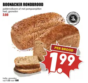 De Boerenschuur Boonacker rondbrood aanbieding