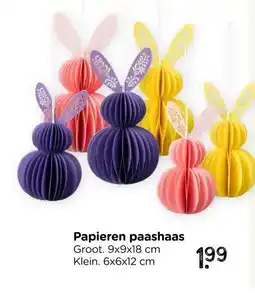 Xenos Paashaas papier klein - diverse varianten - ø6x12 cm aanbieding