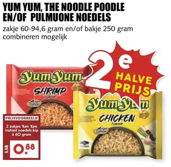 De Boerenschuur Yum yum, the noodle poodle en of pulmuone noedels aanbieding