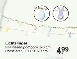 Xenos Lichtslinger paaseieren - multikleur - 15 LED - 170 cm aanbieding