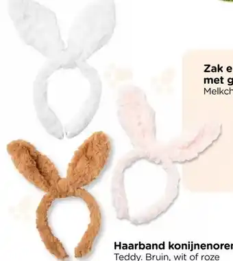 Xenos Haarband konijnenoren - teddy - diverse varianten aanbieding