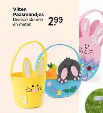 Xenos Paasmandje haas - vilt - diverse varianten aanbieding