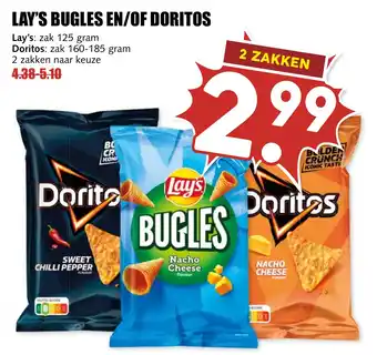 De Boerenschuur Lay's bugles en of doritos aanbieding