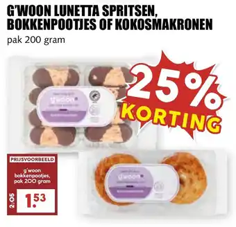 De Boerenschuur G’woon lunetta spritsen, bokkenpootjes of kokosmakronen aanbieding