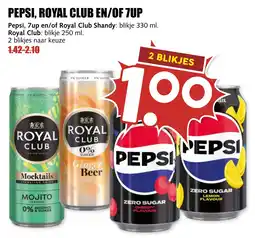 De Boerenschuur Pepsi, royal club en of 7up aanbieding