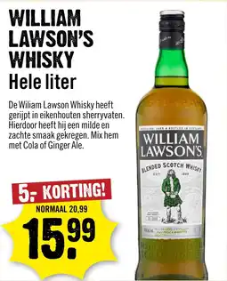 Dirck 3 William Lawson's Whisky aanbieding