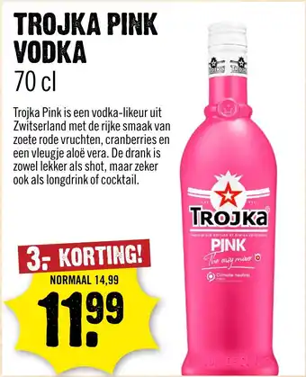 Dirck 3 Trojka Pink Vodka aanbieding