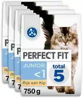 Bol.com Perfect Fit Kattenbrokken - Junior - Kip - 4x750g aanbieding