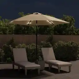 Praxis vidaXL Tuinparasol - LED-verlichting - Parasoldoek van UV-beschermend polyester aanbieding