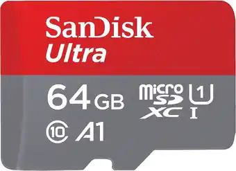 Bol.com SanDisk 64 GB Micro SD Ultra 120 MB/s UHS-I A1 Class 10 aanbieding