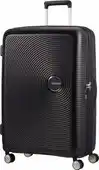 Amazon American Tourister Soundbox - Spinner L Erweiterbar Koffer, 77 cm, 97/110 L, Schwarz (Bass Black) aanbieding