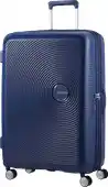 Amazon American Tourister Soundbox - Spinner L Erweiterbar Koffer, 77 cm, 97/110 L, Blau (Midnight Navy) aanbieding