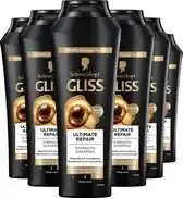 Bol.com Gliss Kur Ultimate Repair Shampoo 6 x 250ml - Voordeelverpakking aanbieding