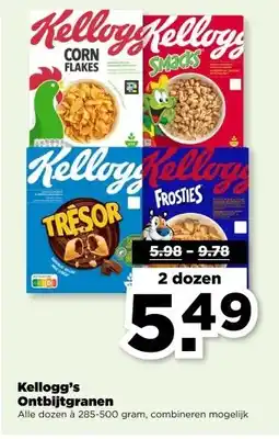 PLUS Kellogg's Ontbijtgranen aanbieding