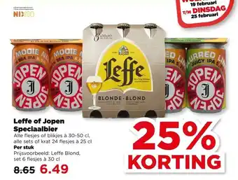 PLUS Leffe of Jopen Speciaalbier aanbieding