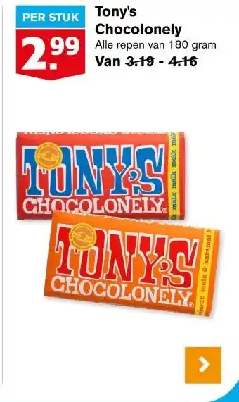 Hoogvliet Tony's Chocolonely aanbieding