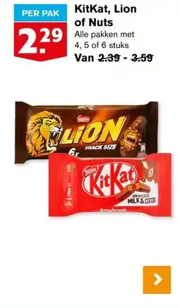 Hoogvliet KitKat, Lion of Nuts aanbieding