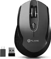 Bol.com Plaine Ergonomische Muis - Gaming Muis - 2.4GHz & USB Connect - Zwart aanbieding