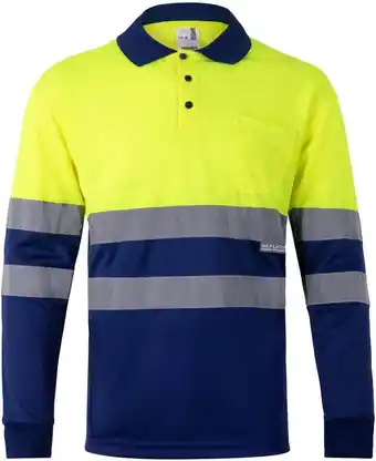 Amazon Velilla 175 - signaalshirt, lange mouwen (maat L) kleur blauw en geel fluorescerend aanbieding