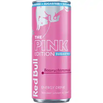 Albert Heijn Red Bull Pink edition sugarfree bosvruchtensmaak aanbieding