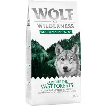 Zooplus 12kg Weight Management Wolf of Wilderness Hondenvoer aanbieding