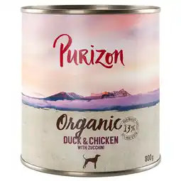 Zooplus Purizon Organic 6 x 800 g - Eend en kip met courgette aanbieding