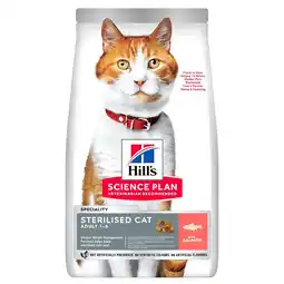 Zooplus 1,5kg Hill's Science Plan Adult Sterilised Zalm Kattenvoer droog aanbieding