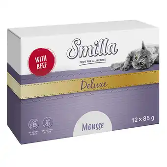 Zooplus 12x85g Smilla Deluxe Mousse met Rundvlees en Tijm Katten Natvoer aanbieding