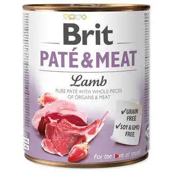 Zooplus Brit Paté & Vlees Adult - Lam 1 x 800 g aanbieding