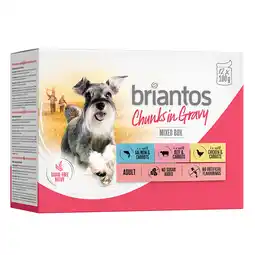 Zooplus Briantos Chunks in Gravy 12 x 100 g - Mixed (Kip, Rund & Zalm) aanbieding