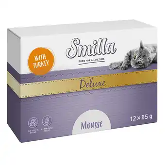 Zooplus 12x85g Smilla Deluxe Mousse met Kalkoen en Basilicum Katten Natvoer aanbieding