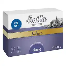 Zooplus 12x85g Smilla Deluxe Hapjes Katten Natvoer Tonijn en Tomaten aanbieding