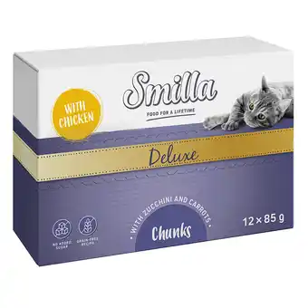 Zooplus 12x85g Smilla Deluxe Hapjes Katten Natvoer met Kip, Courgettes en Wortelen aanbieding