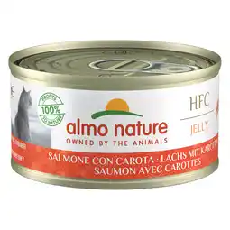 Zooplus Almo Nature HFC Natural 6 x 70 g Zalm met wortelen in gelei aanbieding