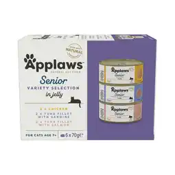 Zooplus 6x 70g Applaws Senior Mixpakket (3 Soorten) Katten Natvoer aanbieding