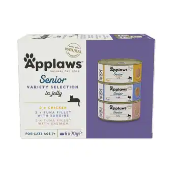 Zooplus 6x 70g Applaws Senior Mixpakket (3 Soorten) Katten Natvoer aanbieding