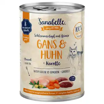 Zooplus Sanabelle Vlees in Saus 6 x 380 g Kattenvoer - Gans & Kip aanbieding