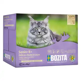 Zooplus 12x 85g Bozita Morsels in Sauce Senior Veel Kip Nat Kattenvoer aanbieding