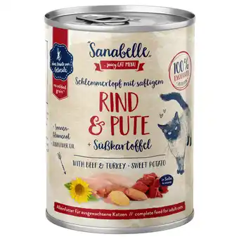 Zooplus Sanabelle Vlees in Saus 6 x 380 g Kattenvoer - Rund & Kalkoen aanbieding