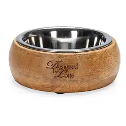 Zooplus Designed by Lotte Houten & roestvrijstalen kom Mandira Ø13,5cm Hond aanbieding