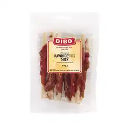 Zooplus 100g DIBO Rauwhuid sticks met eend hondensnacks aanbieding