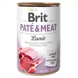 Zooplus Brit Paté & Meat - Lam ( 1 x 400 g) aanbieding