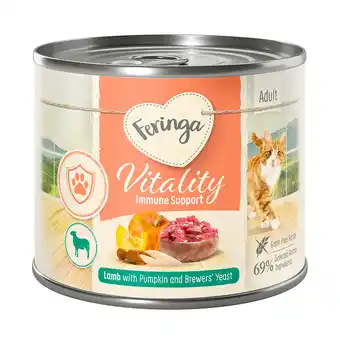 Zooplus 6x200g Feringa Vitality Immune Immune - Lam natvoer voor katten aanbieding