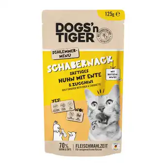 Zooplus 12x125g Dogs'n Tiger Cat Kip Eend natvoer voor katten aanbieding