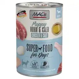 Zooplus 6x 400g MAC's Puppy Superfood Kip & Kalfsvlees natvoer voor honden aanbieding