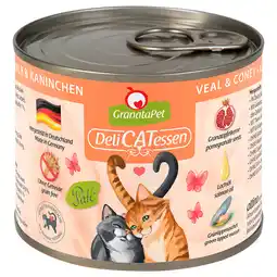 Zooplus 6x200g GranataPet DeliCatessen Kalf & Konijn Kattenvoer aanbieding