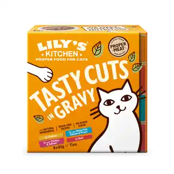 Zooplus 8x85g Lily's Kitchen Tasty Cuts Multipack natvoer voor katten aanbieding